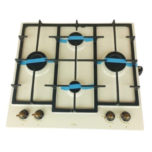Plaque à Gaz Encastrable CBR384 JAVELLI, 4 Foyers Beige 60×60cm, Garantie 6 Mois