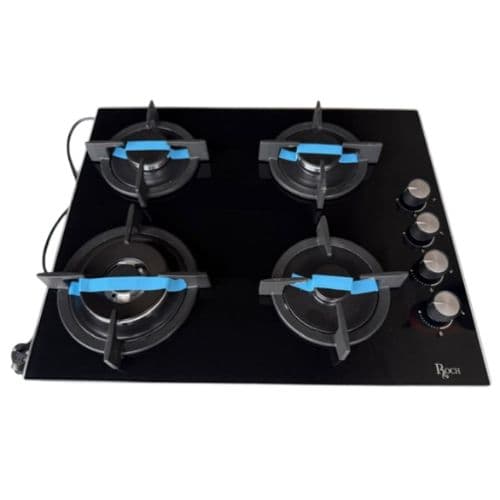 Plaque à Gaz Encastrable RC205/W ROCH, 4 Foyers Noir, 60×60cm Garantie 6 Mois